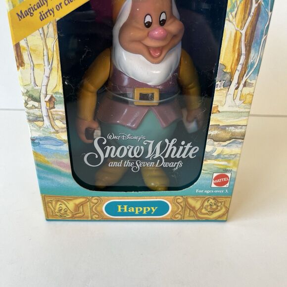 1992 Mattel Disney Snow White and the 7 Dwarfs Happy Doll Magic Color Change - Picture 3 of 6